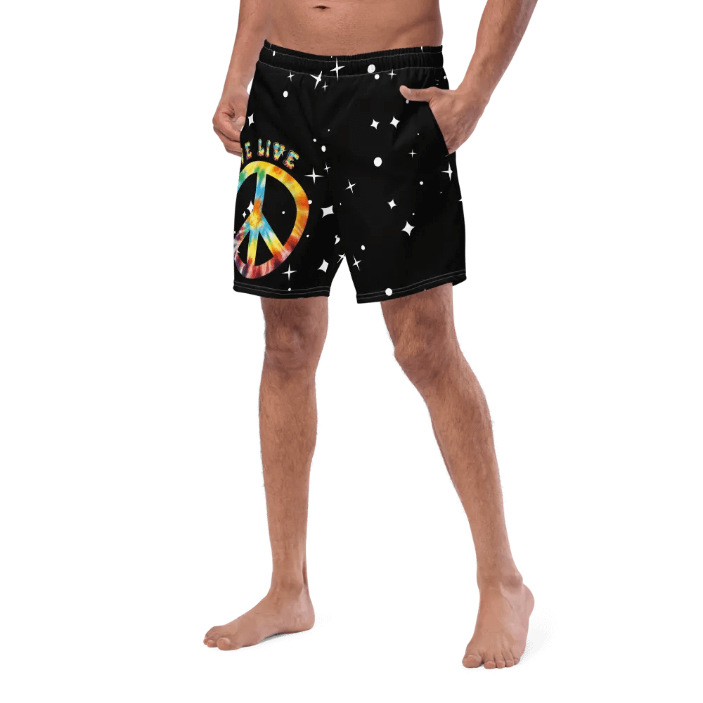 Peace and Love among the stars swim trunks product image (8)