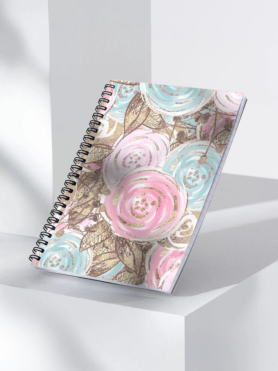 Pastel Water-Colored Roses Spiral Notebook product image (5)