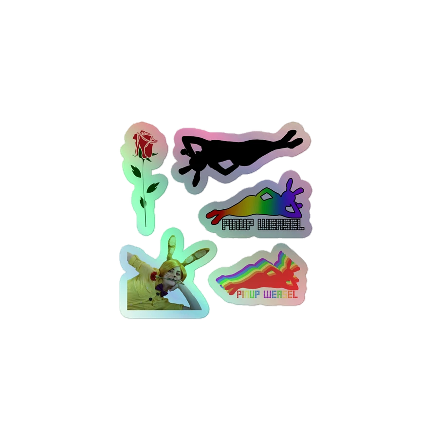 Pinup Weasel Holographic Stickers product image (1)