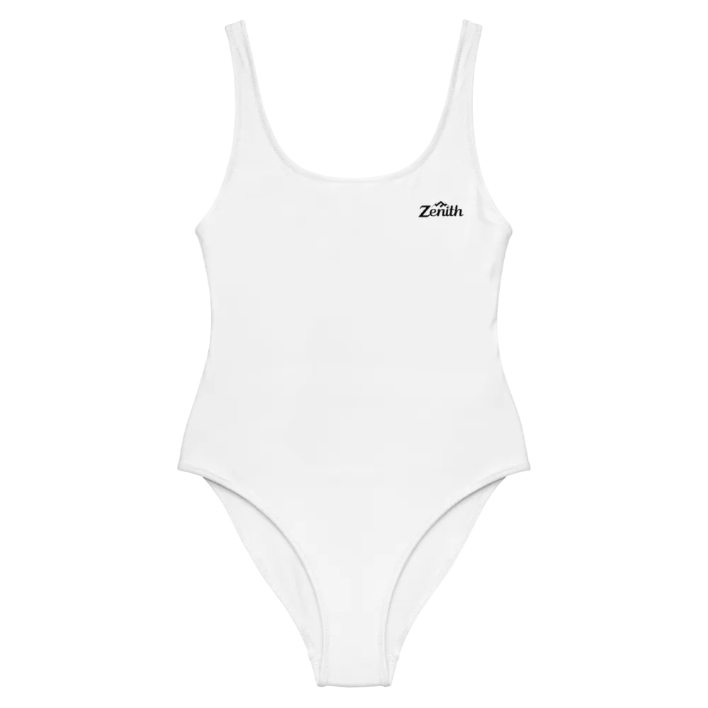 Zenith Women's White One-Piece Swimsuit - Classic Style, Heavyweight Fabric, Sizes XS-3XL product image (8)