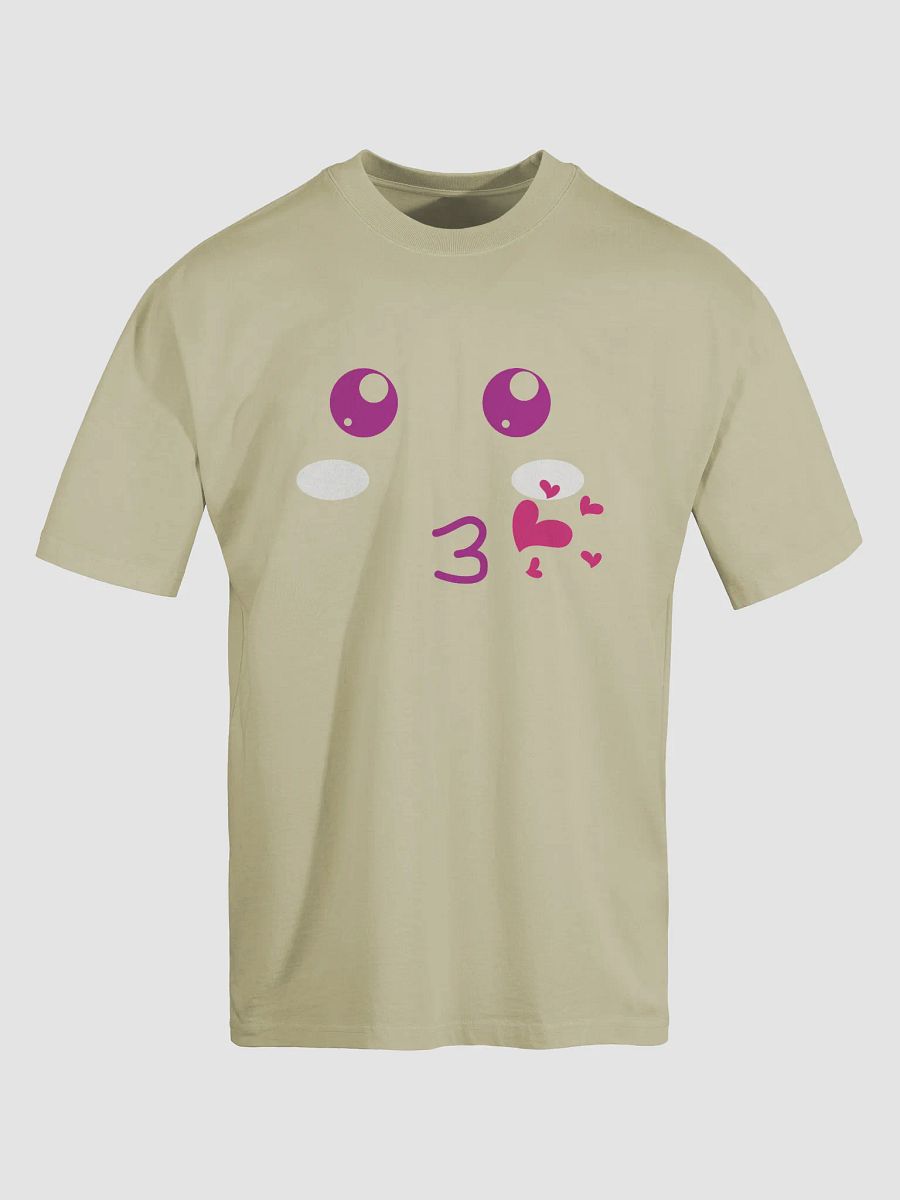 Flying Kiss Smiley Oversized T-Shirt by AS Colour 5082 | Premium Faded Tee for Casual Style product image (5)