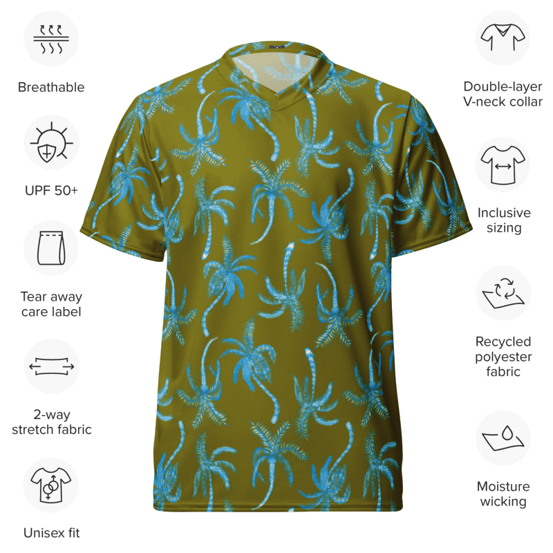 Neon Palmtree | Recycled Unisex Sports Jersey product image (4)