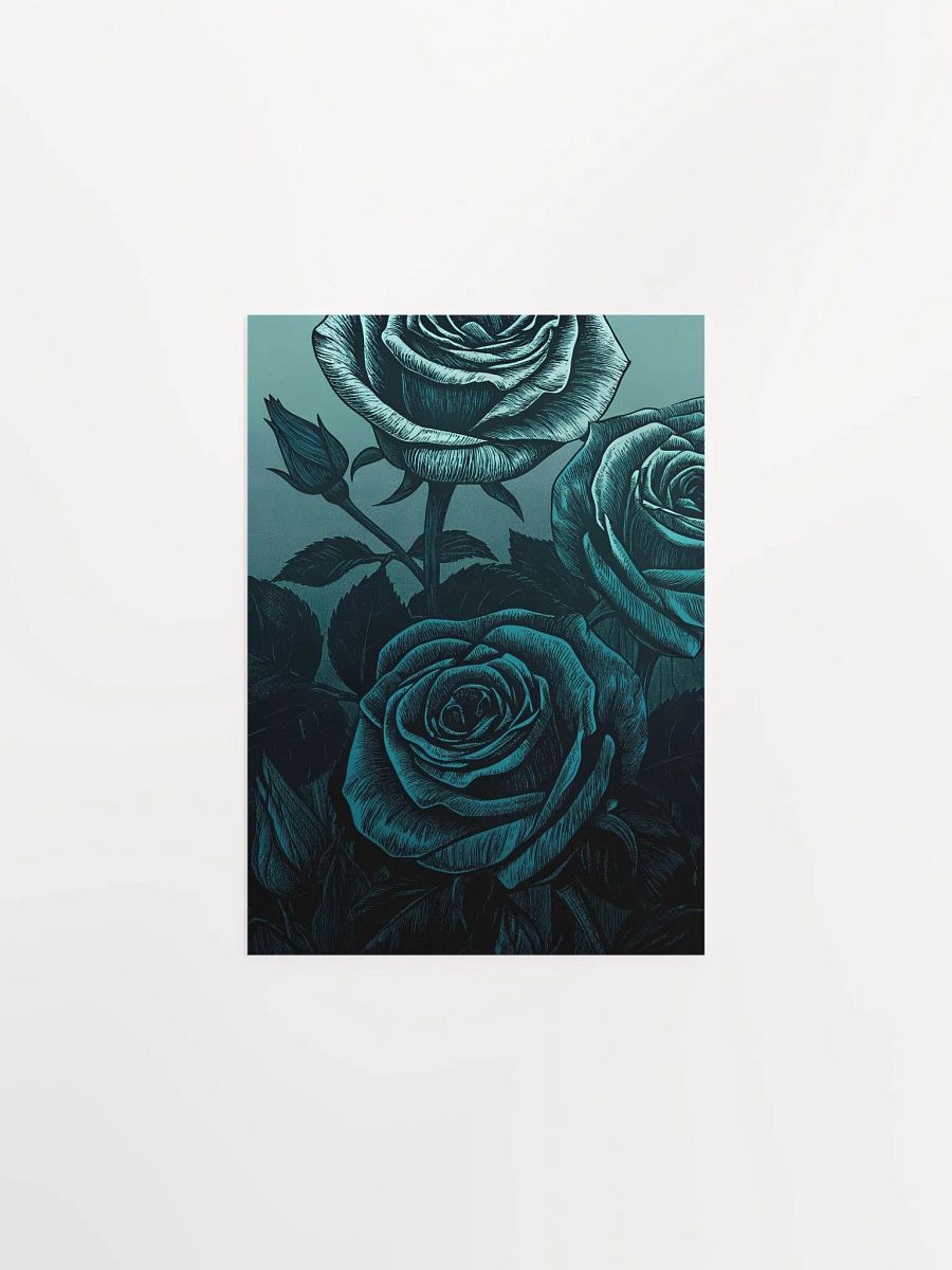 Teal Rose Garden Poster product image (2)