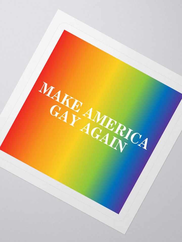 MAKE AMERICA ✨GAY✨ AGAIN STICKER (RAINBOW) product image (2)