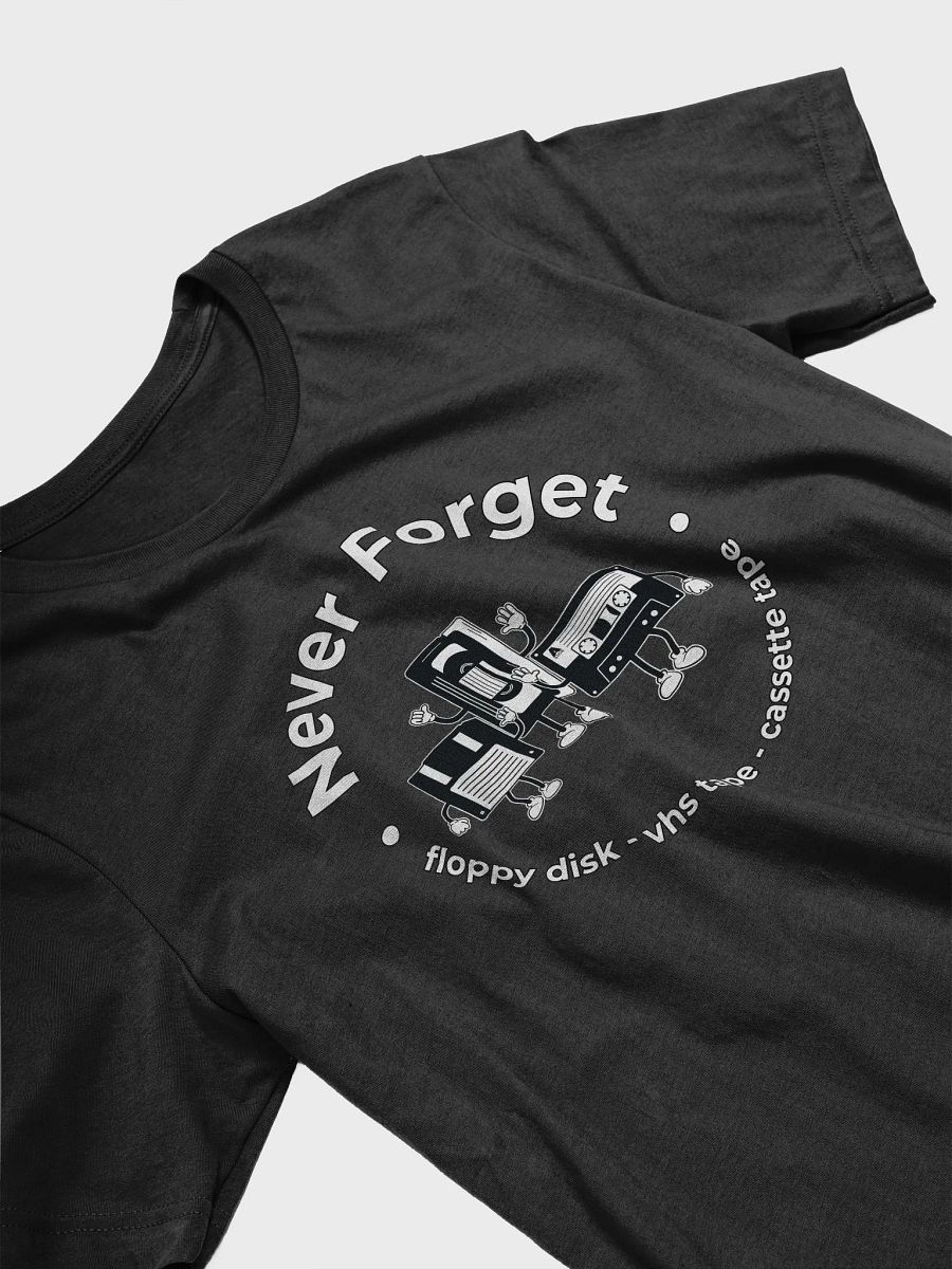 Never Forget Floppy Disk VHS Tape Cassette Tape Vintage T-Shirt product image (3)