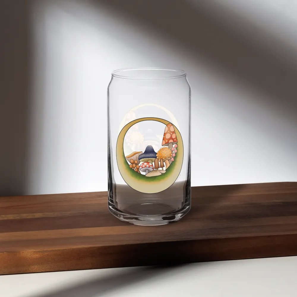 Moonie Shrooms 16 oz glass with or without lid/straw product image (12)