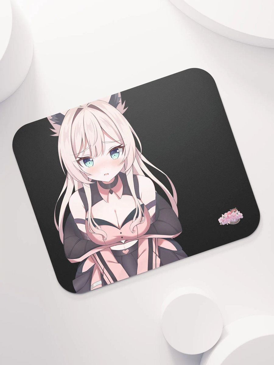 Lara Silverfox Vtuber Looks At You and is Shy Mouse Pad product image (7)