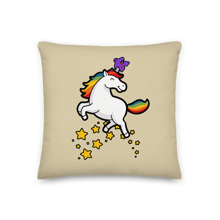 Rainbow Unicorn Meeple Death Board Game Throw Pillow product image (2)