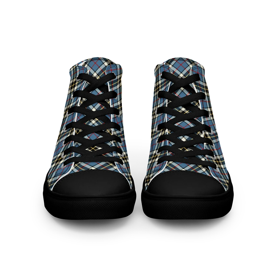 Thompson Blue Tartan Men's High Top Shoes product image (14)