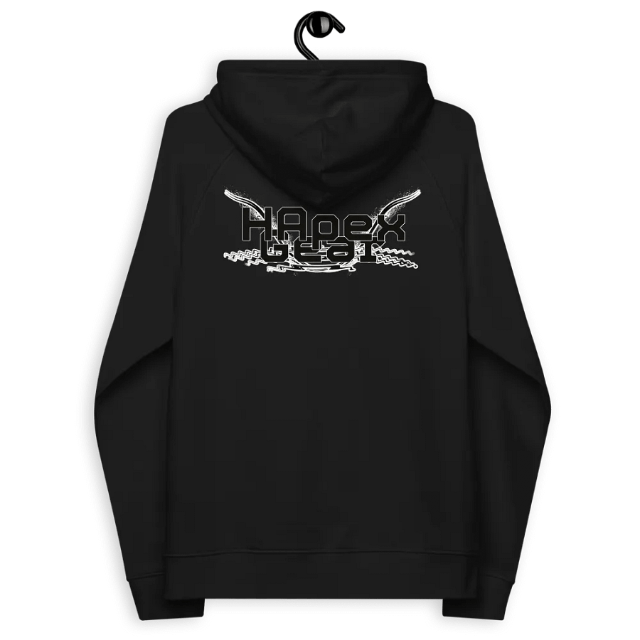 Unisex Eco Raglan Hoodie - Black HApex Gear Black Logo product image (8)