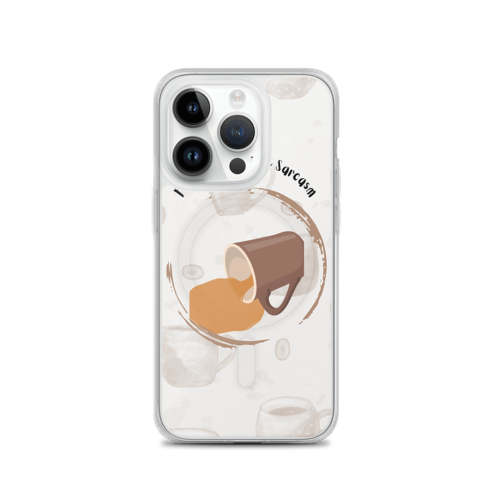 Coffee & Sarcasm iPhone® MagSafe® Clear Case product image (3)