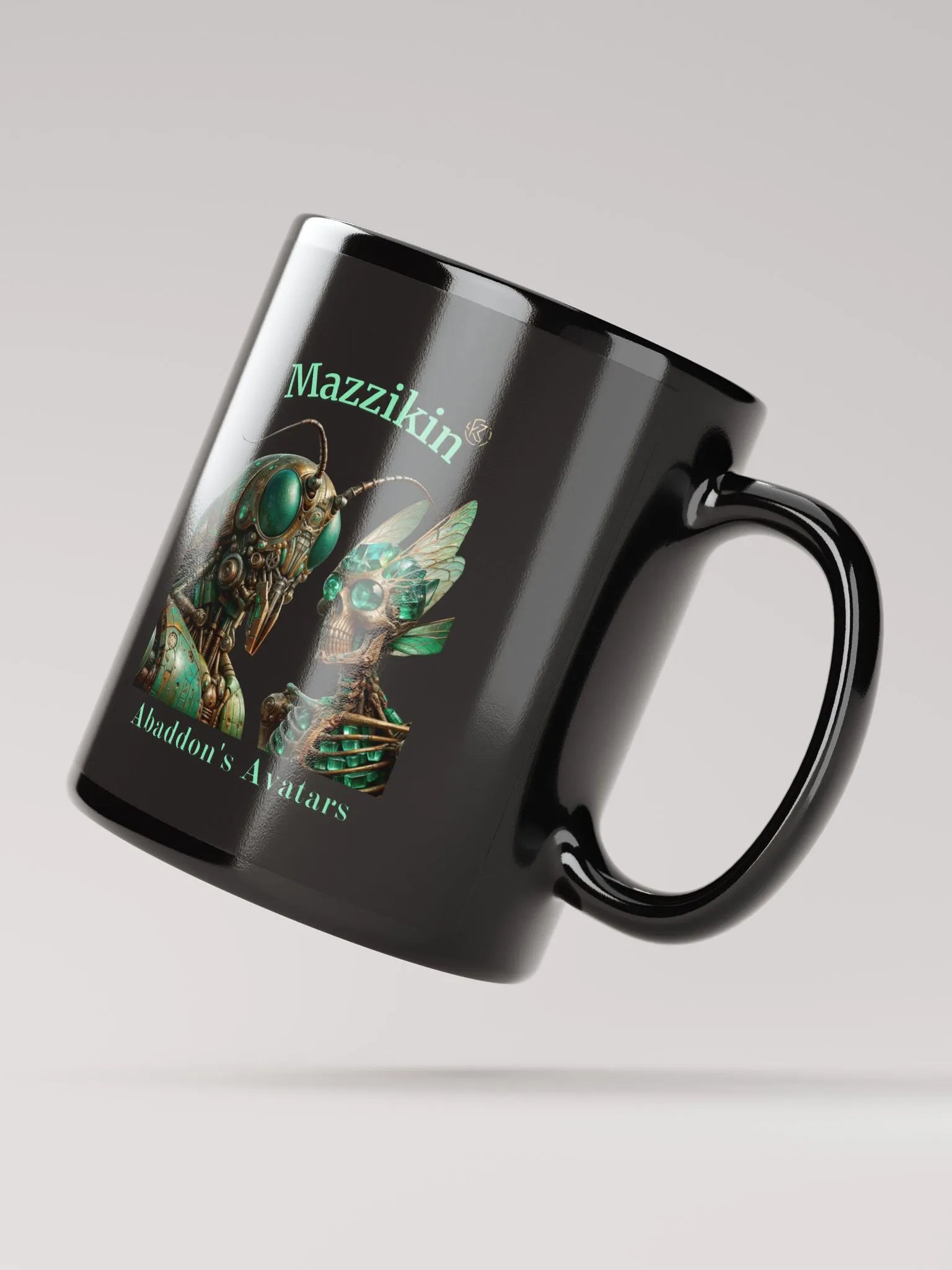 Supernal Mazzikin | Black Glossy Mug product image (4)