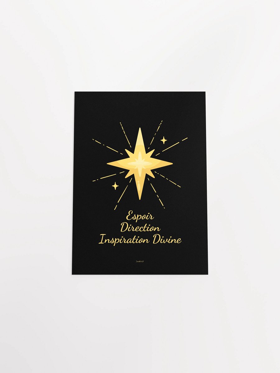Poster Artistique Symbole Doré - Etoile - Cadeau Déco Symbolique product image (4)