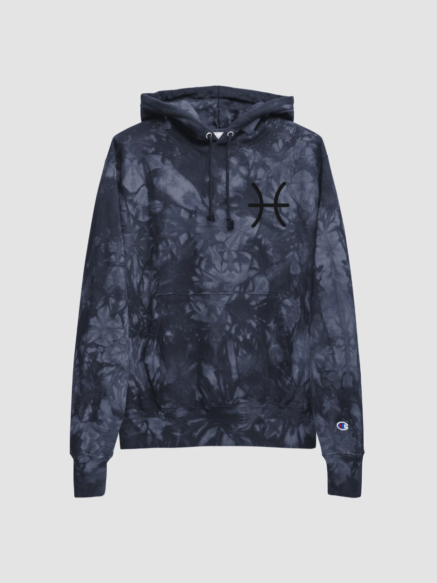 Pisces Navy Champion Tie Dye Hoodie product image (3)
