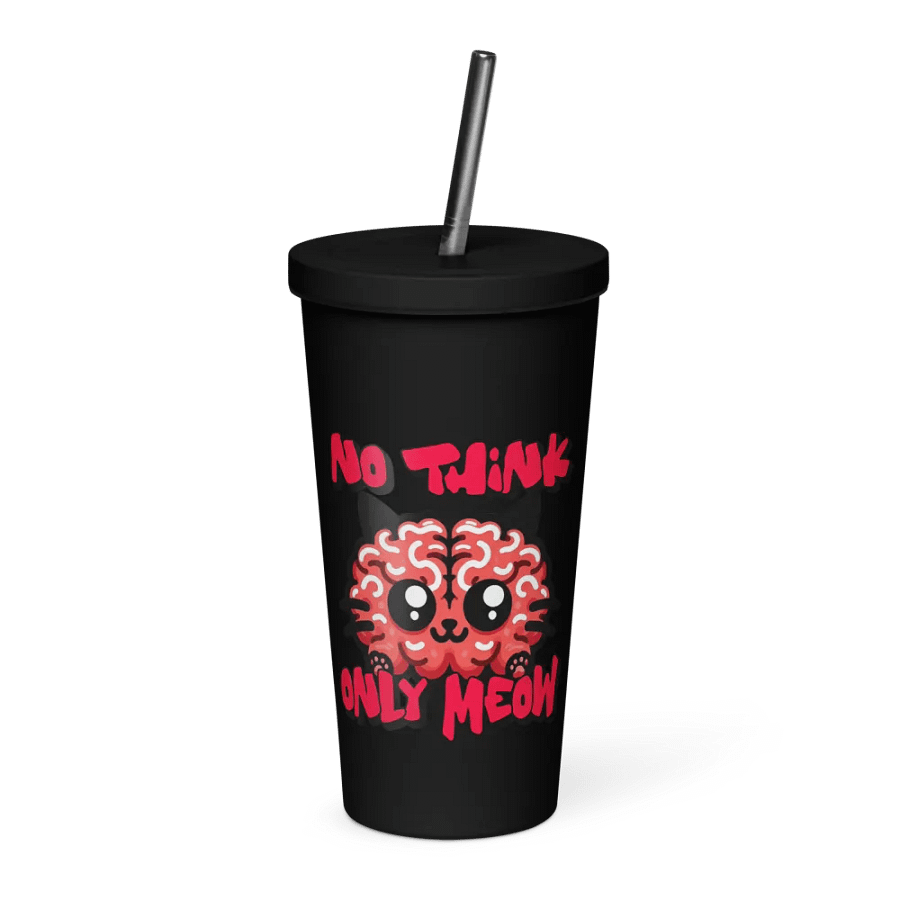 No think only MEOW insulated tumbler product image (3)