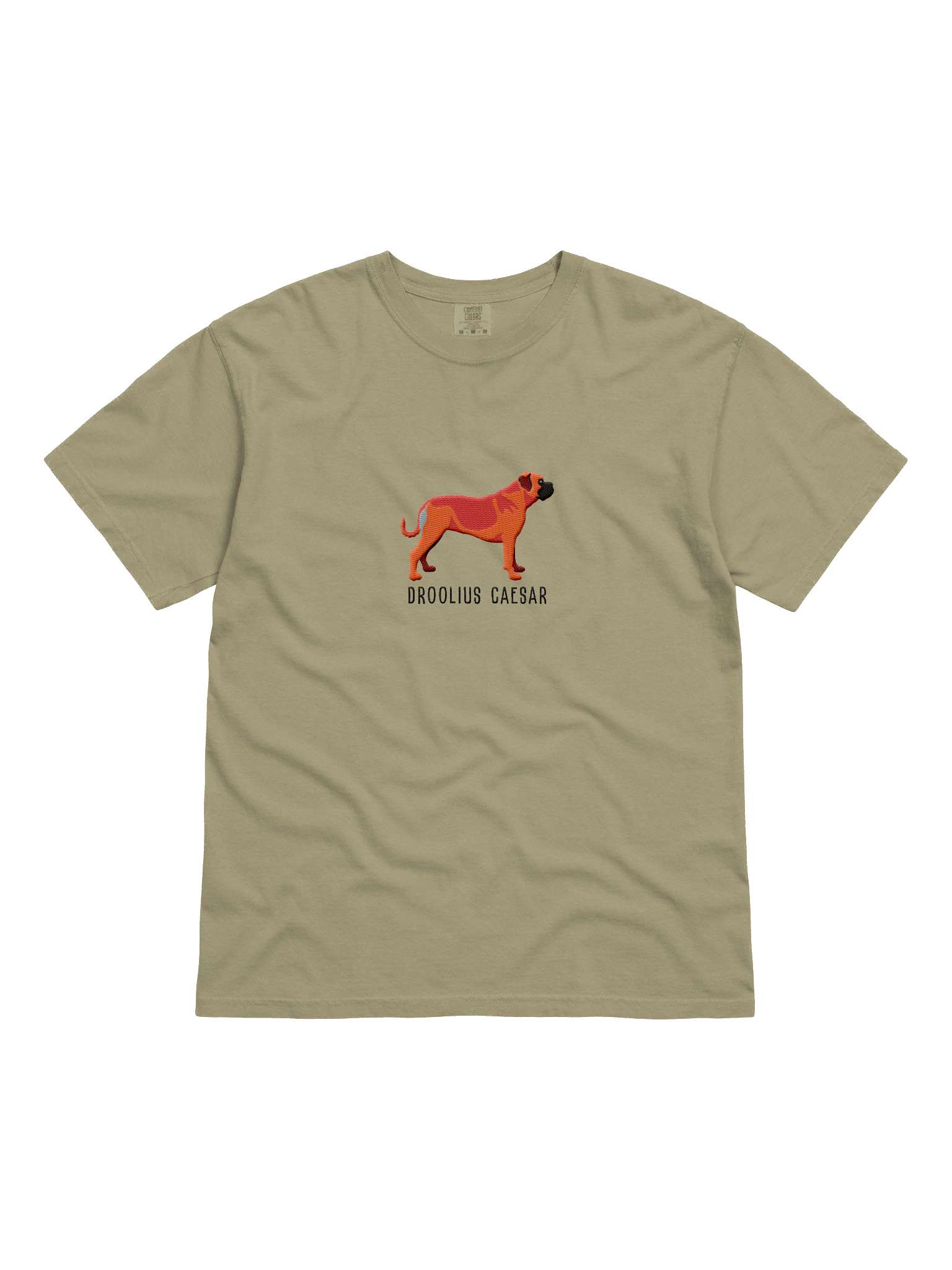 Droolius Caesar T-Shirt(Embroidered) of a Bullmastiff(Red) product image (5)