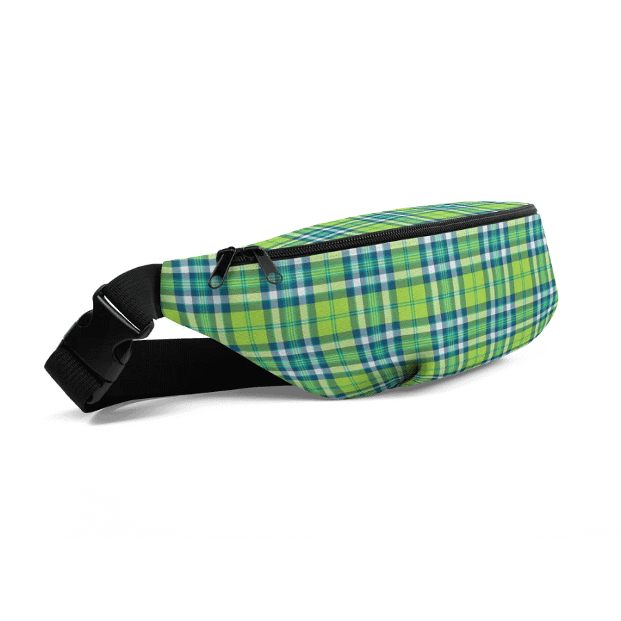 Lime Green and Turquoise Plaid Fanny Pack product image (3)