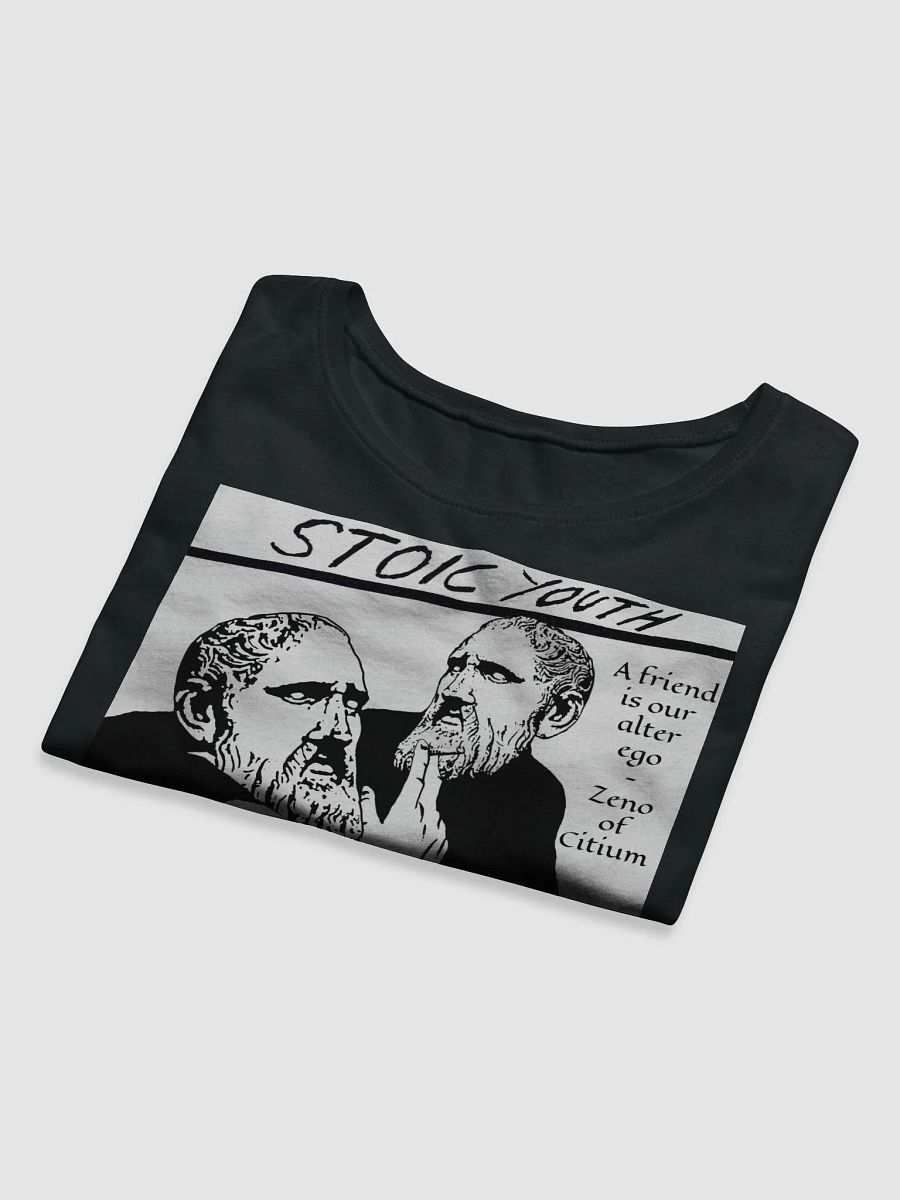 Stoic Youth Zeno of Citium quote Bella+Canvas Women's Crop Baby Tee product image (8)