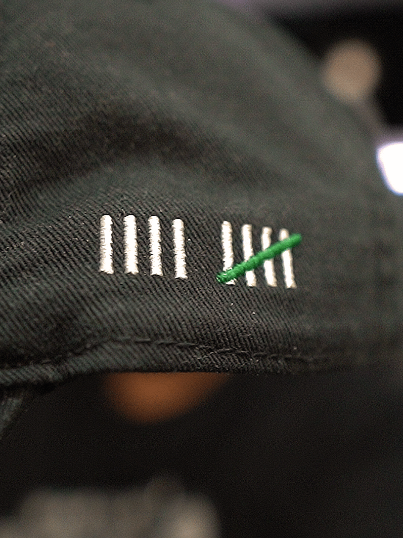 XLV Cap - Distressed Unisex Hat in Black/Grey product image (3)