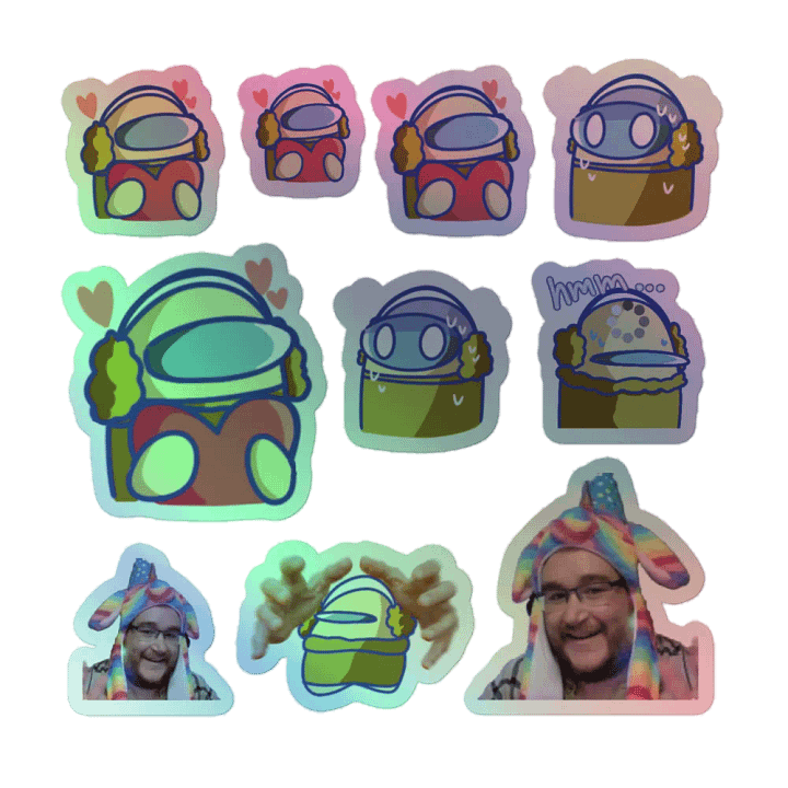 Holographic Emotes Sticker Pack product image (2)