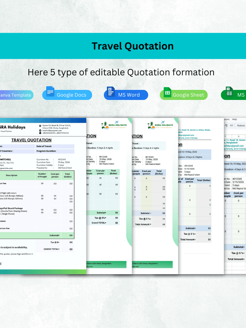 Travel Agent Business Documents Bundle product image (3)