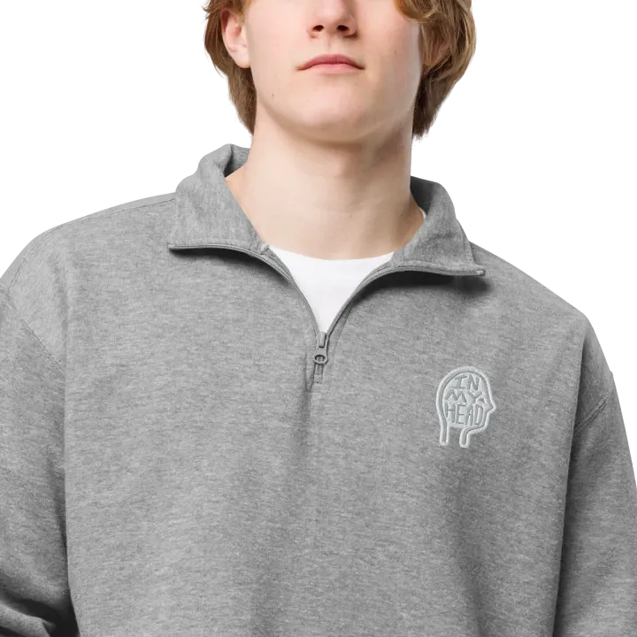 In My Head (grey bubble design) embroidered quarter zip product image (7)