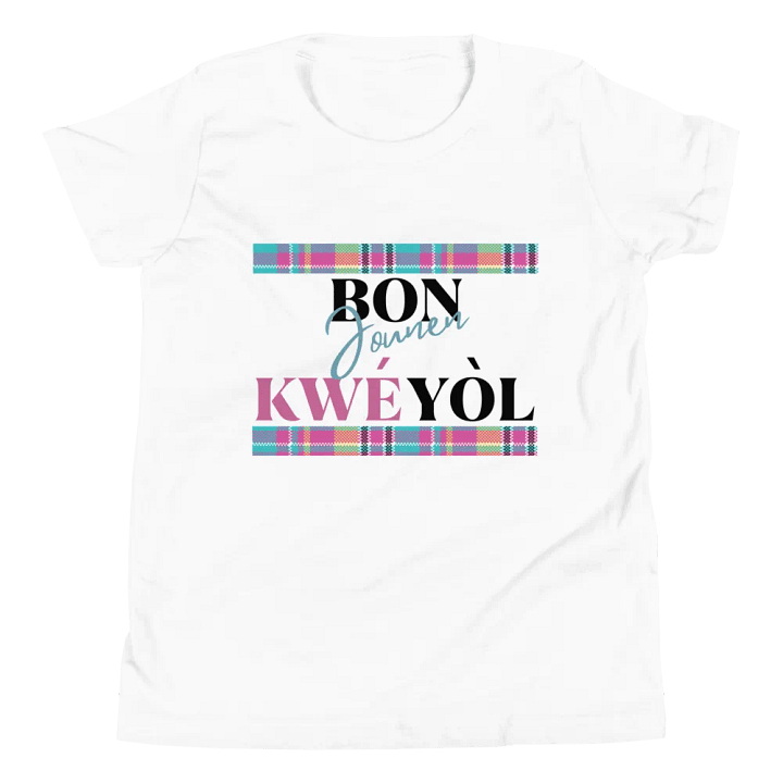 Kwéyòl Madras Youth T-Shirt product image (49)