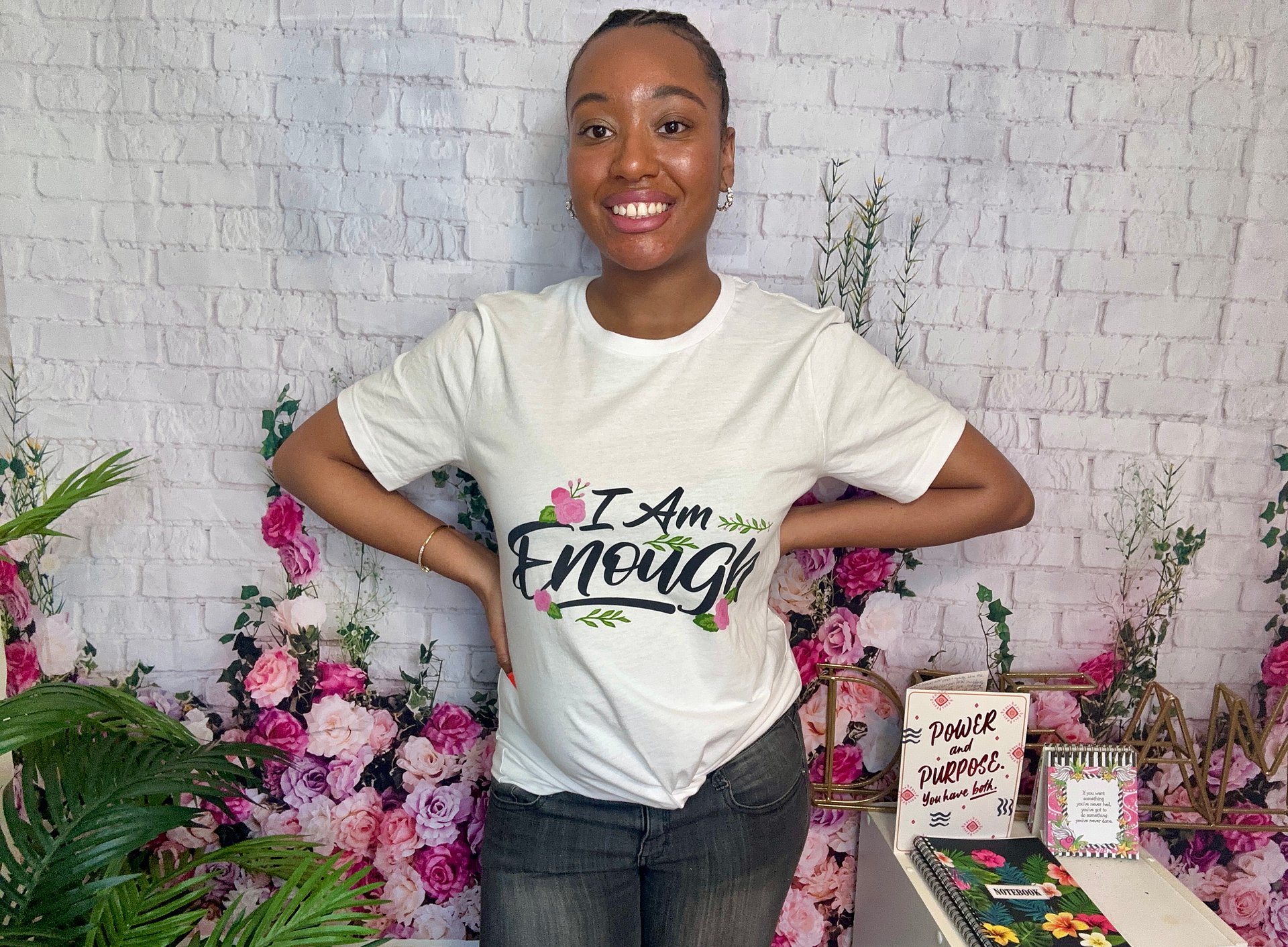 I AM ENOUGH! T-SHIRT & DAILY AFFIRMATIONS JOURNAL BUNDLE product image (2)