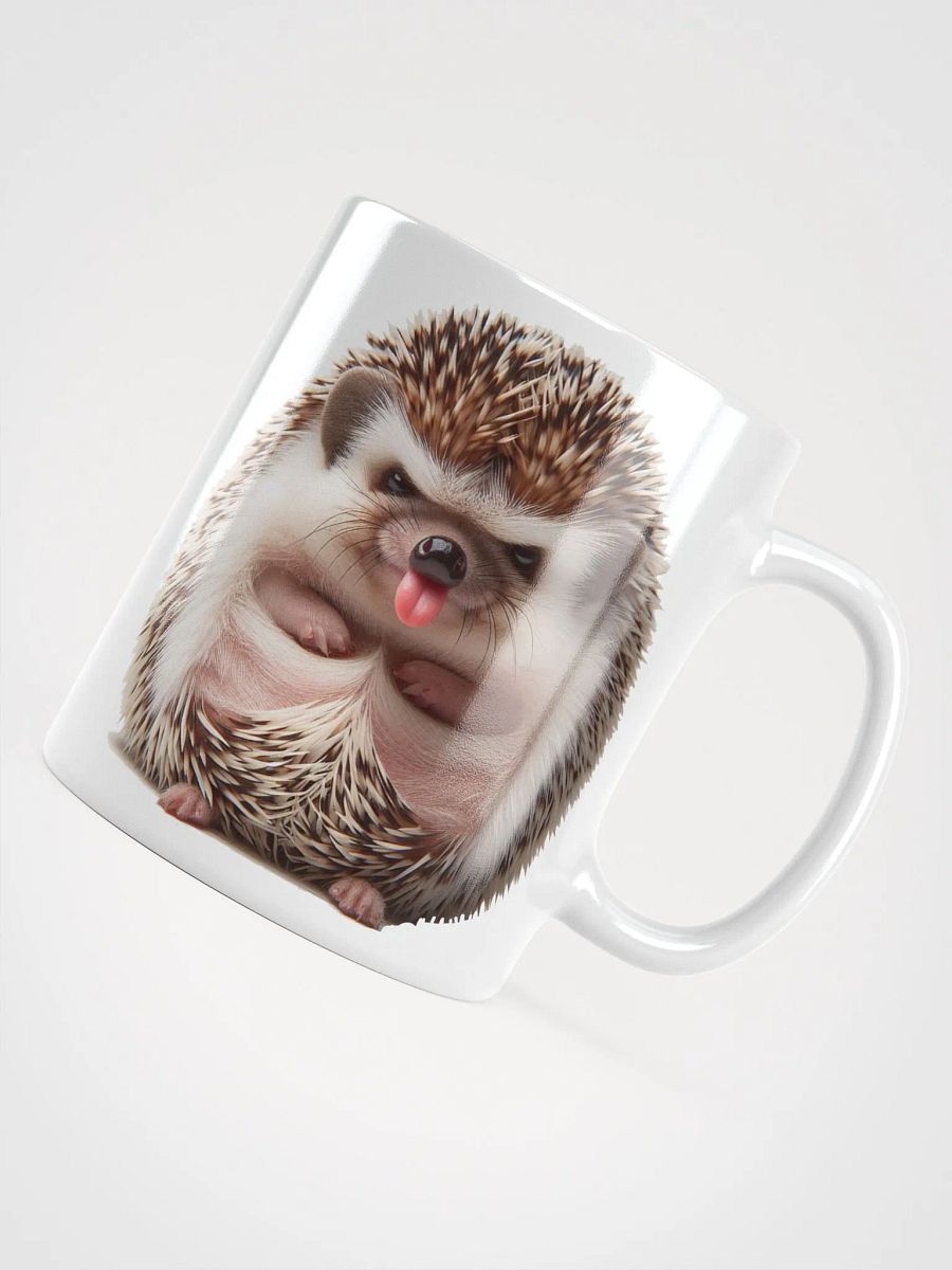 Rude Hedgehog #Humorous Glossy Mug - White product image (10)