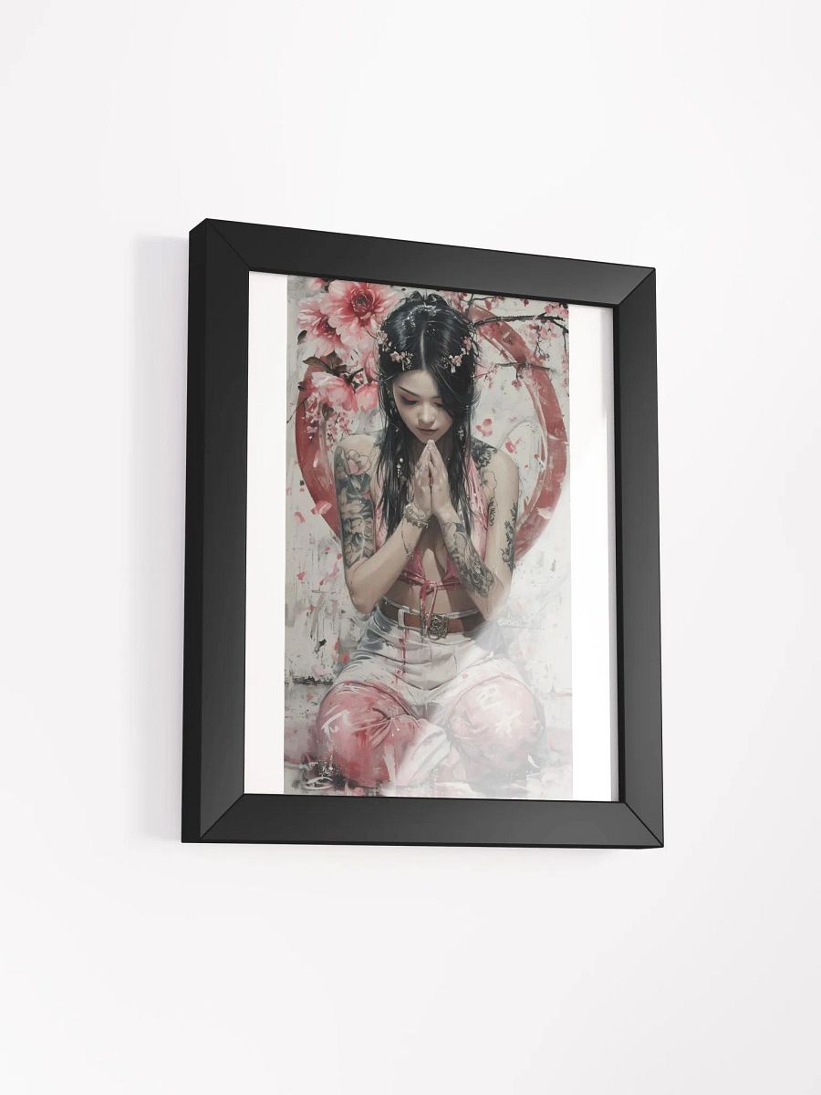 Serene Floral Prayer Matte Poster product image (18)