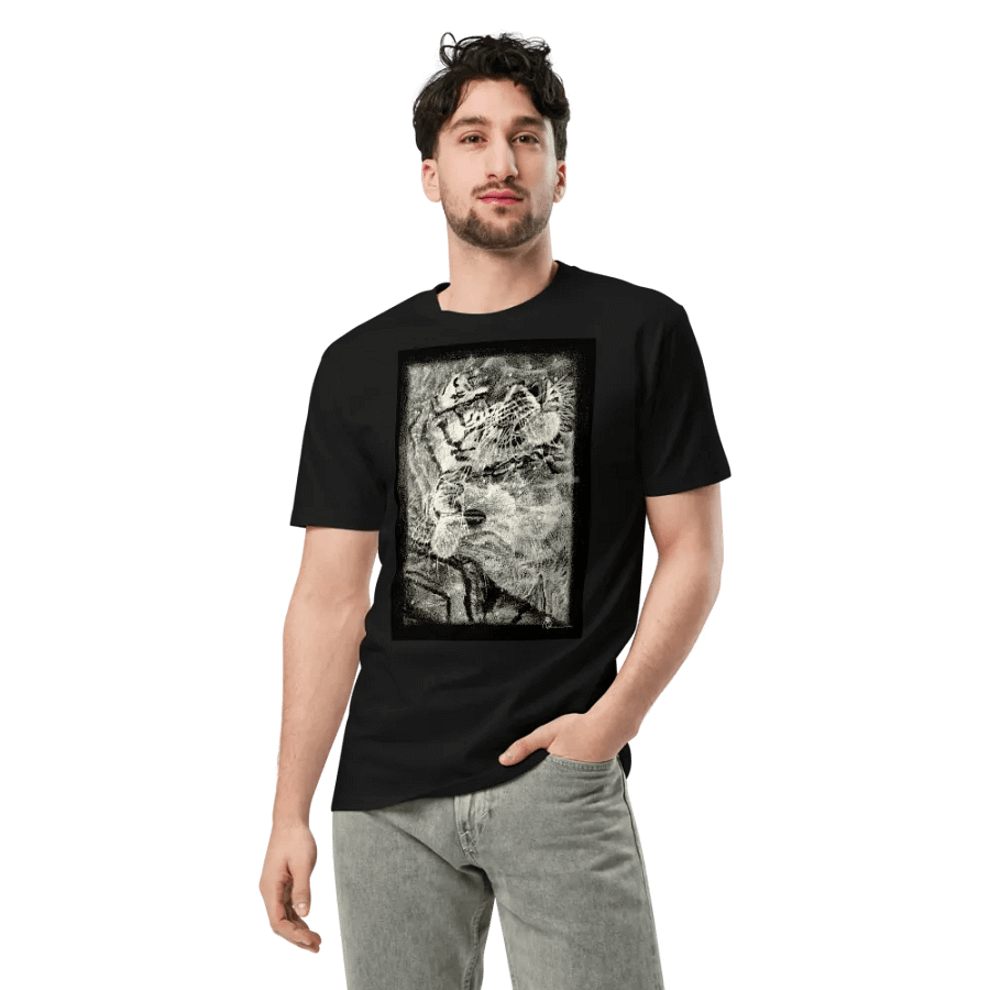 Nashīnasu - 2 Tiger In Love Drawing T-Shirt product image (3)