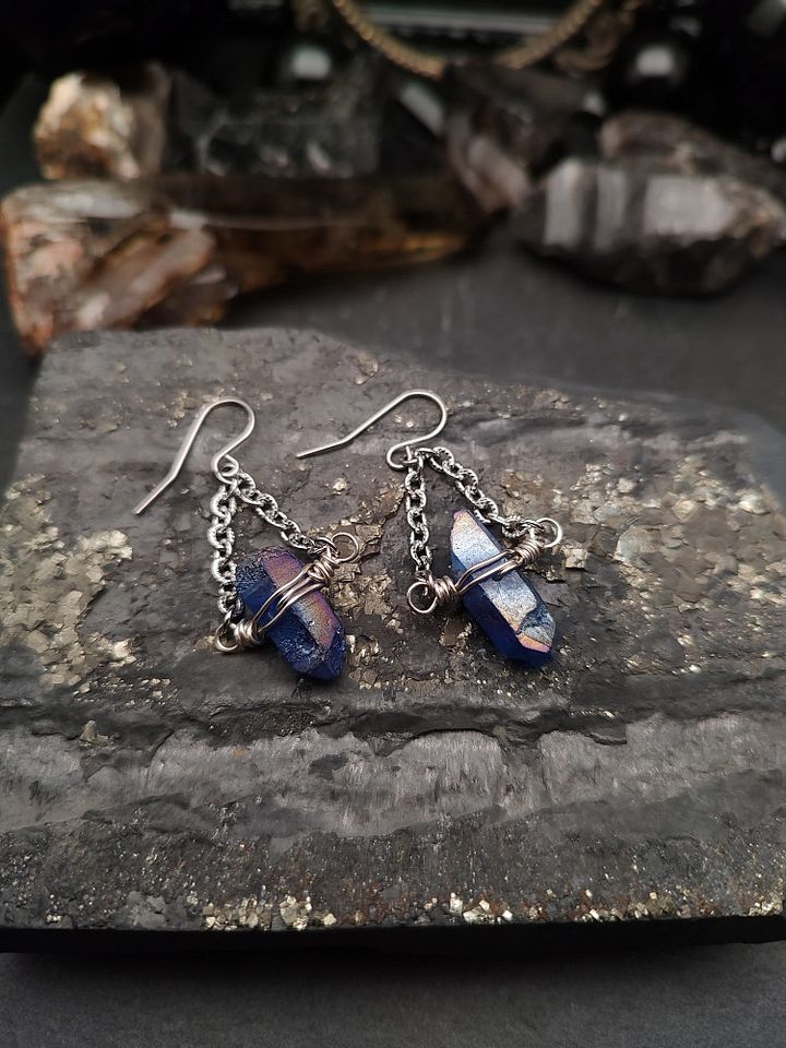 Earrings Wrapped - Azure Vessel Drops product image (2)