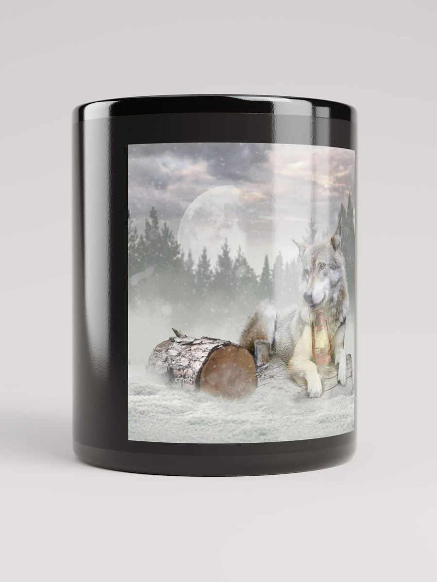 Moonlit Guardian Black Glossy Mug product image (9)
