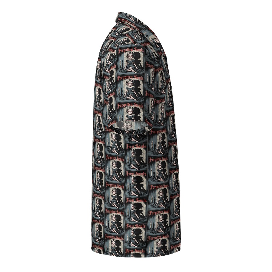 Midnight Veil Designs Forgotten Souls Gothic Unisex Hawaiian Shirt - Blue & Red Print product image (4)