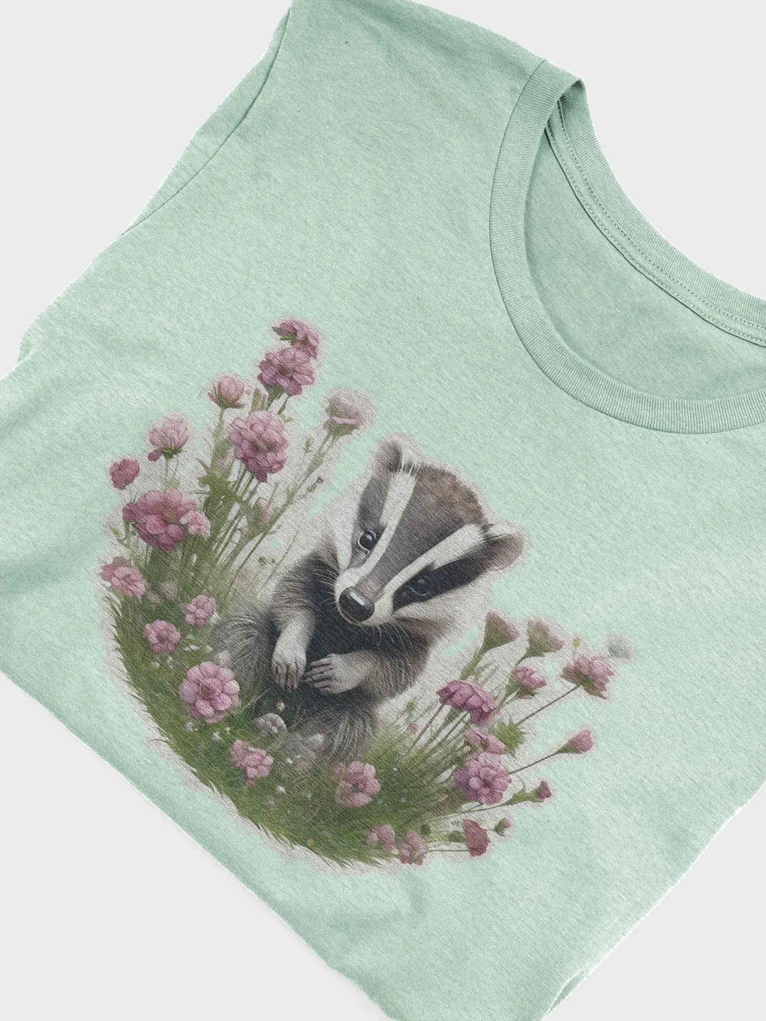 Baby badger in flowers Supersoft T-Shirt product image (5)
