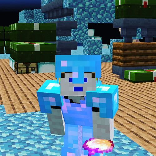 Got a Christmas present from my cat Sandy Claws, on my Skyblock world! #minecraft #christmas #youtube