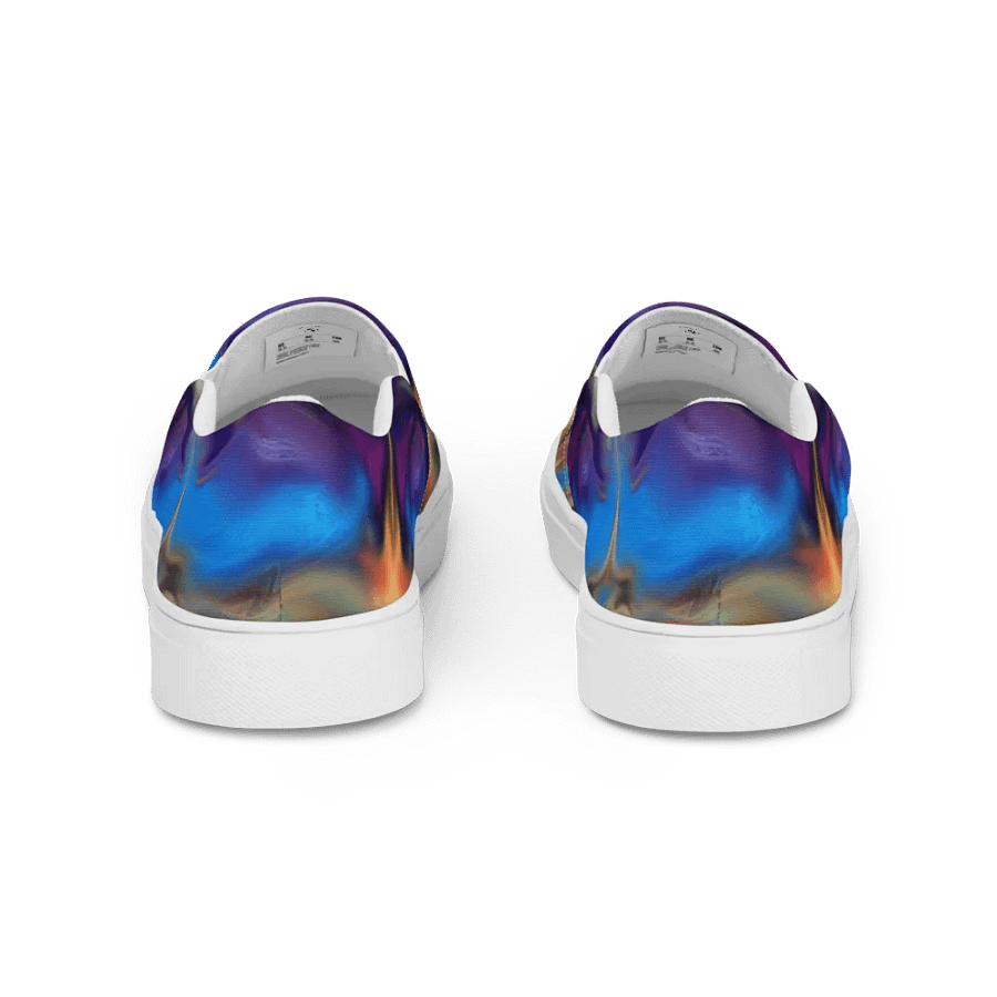 Colorful Pattern Womens Canvas Slip-On Shoes | Rainbow Pattern Shoes product image (4)