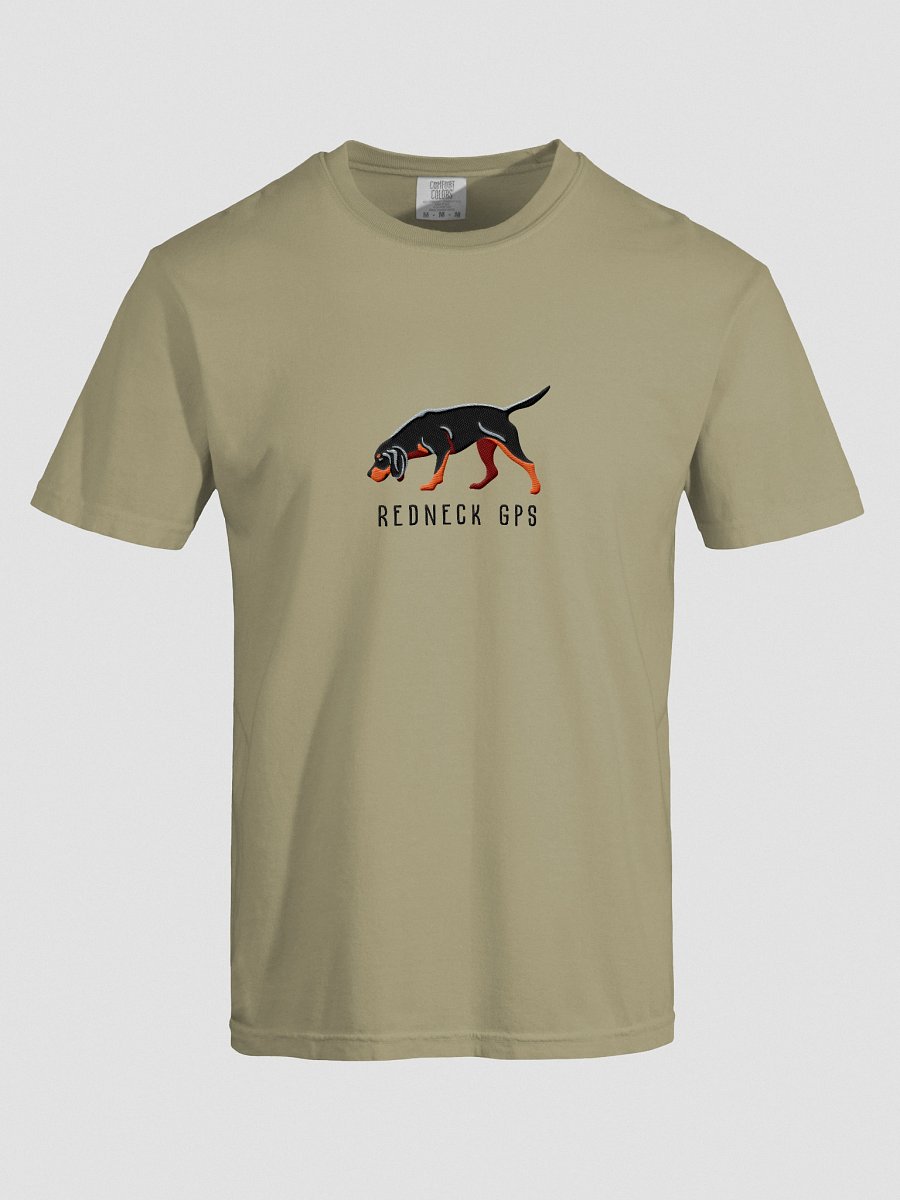 Redneck GPS T-Shirt(Embroidered) of a Black & Tan Coonhound product image (38)
