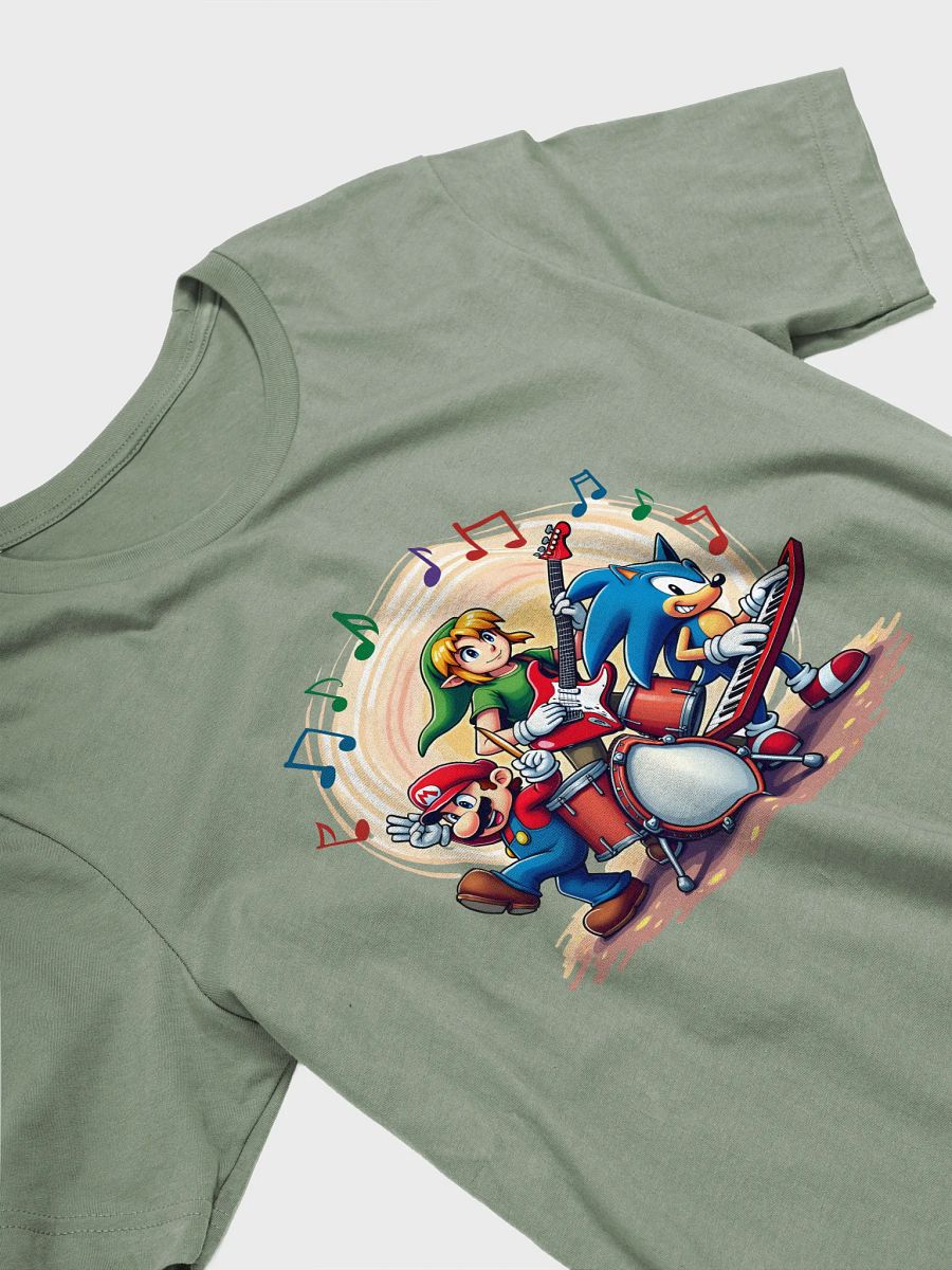 Rhythm Quest: Unite with Mario, Link, and Sonic in a Vibrant Musical Odyssey - Exclusive Gaming Music Fusion T-Shirt product image (3)