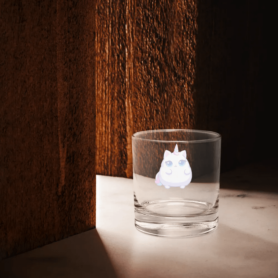 Whimsical Cat Unicorn Rocks Glass product image (12)
