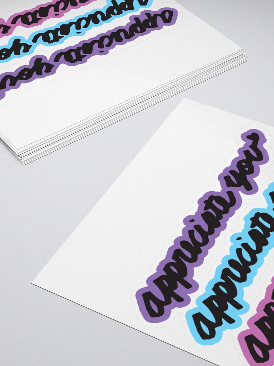 Multiple Appreciate You Bubble-free stickers product image (10)