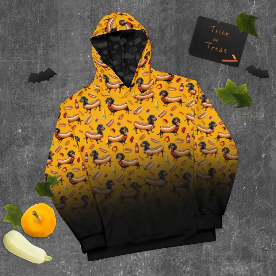 Dachshund Delight All-Over Hoodie (Poison) product image (9)