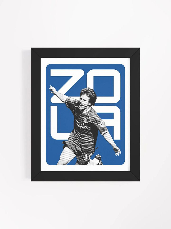 Gianfranco Zola BW Chelsea Name Art Framed Print product image (1)