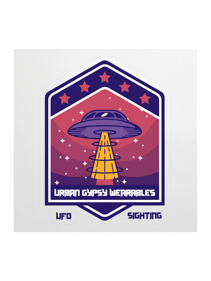 UFO Sighting Kiss Cut Sticker product image (1)