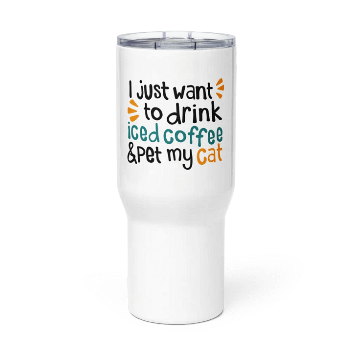 Iced Coffee & Cat - Travel Mug With a Handle product image (1)