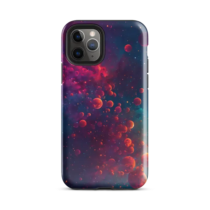 Tough Phone Case for iPhone® - Magenta and Blue Galaxy Sci-Fi Design product image (2)
