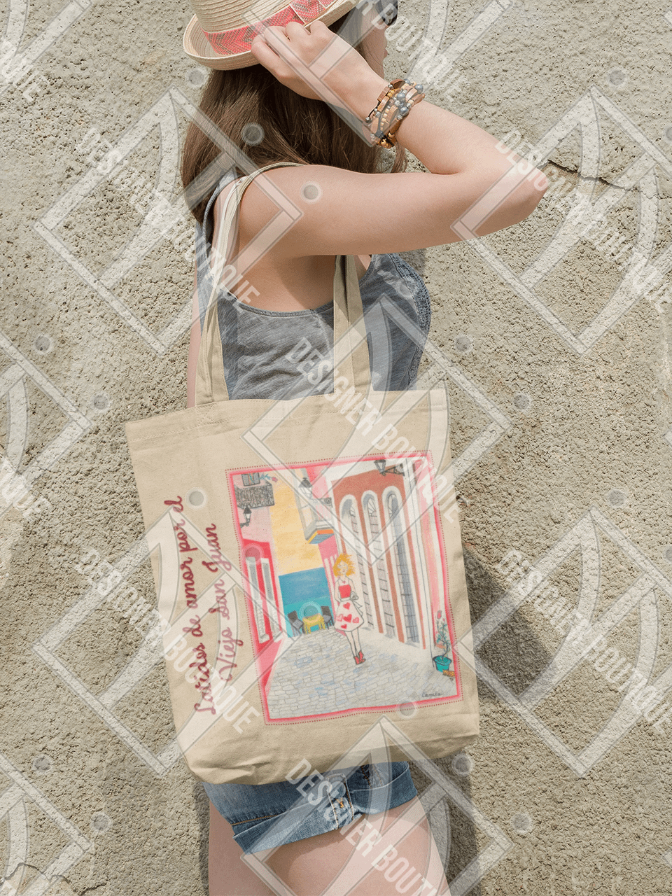 NN Designer Boutique x Camila Arraiza: Bolso de Mano (Pelirroja) – Latidos de Amor por el Viejo San Jua product image (3)