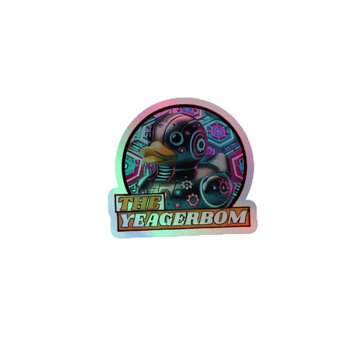 Mechanical Duck Holographic Sticker product image (1)