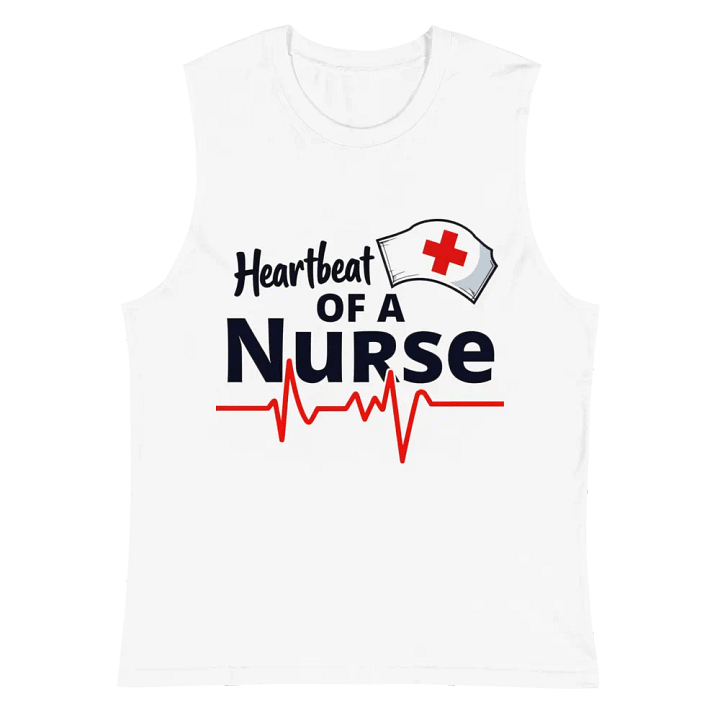 Nurse's Heartbeat Muscle Tank product image (2)