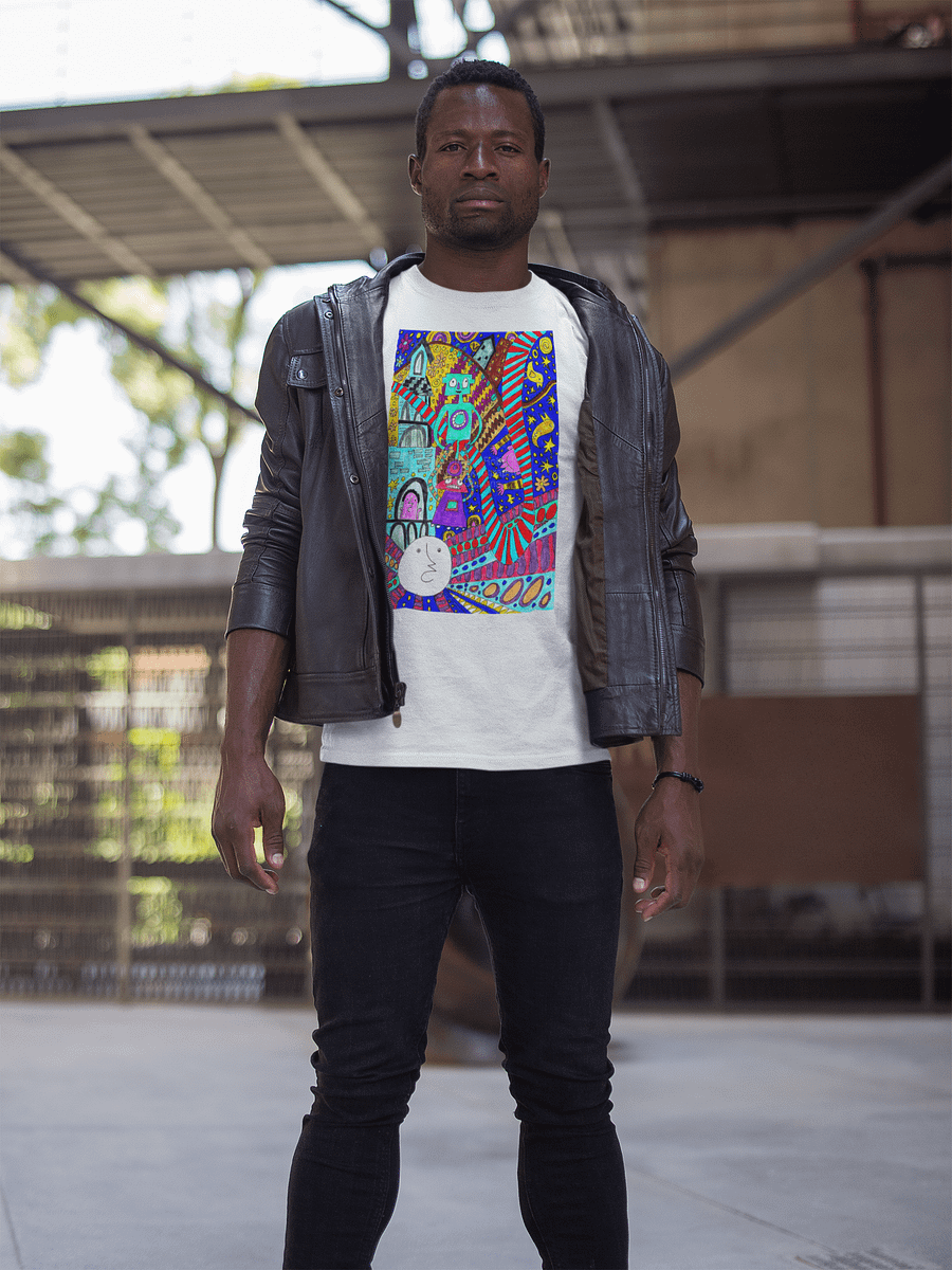 Abstract Vibrant Doodle Fantasy Unisex Tee product image (7)